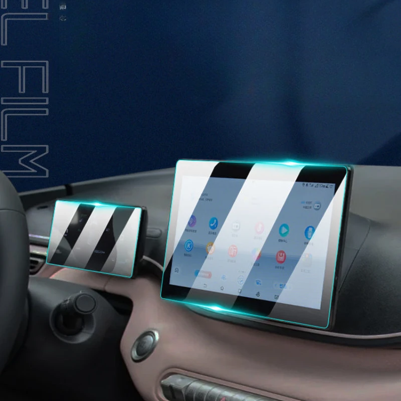 Für BYD DOLPHIN MINI Seagull 2024 2025 10,1 Zoll GPS-Navigationszentralbildschirm und Armaturenbrettbildschirm Schutzfolie aus gehärtetem Glas – Detail 2
