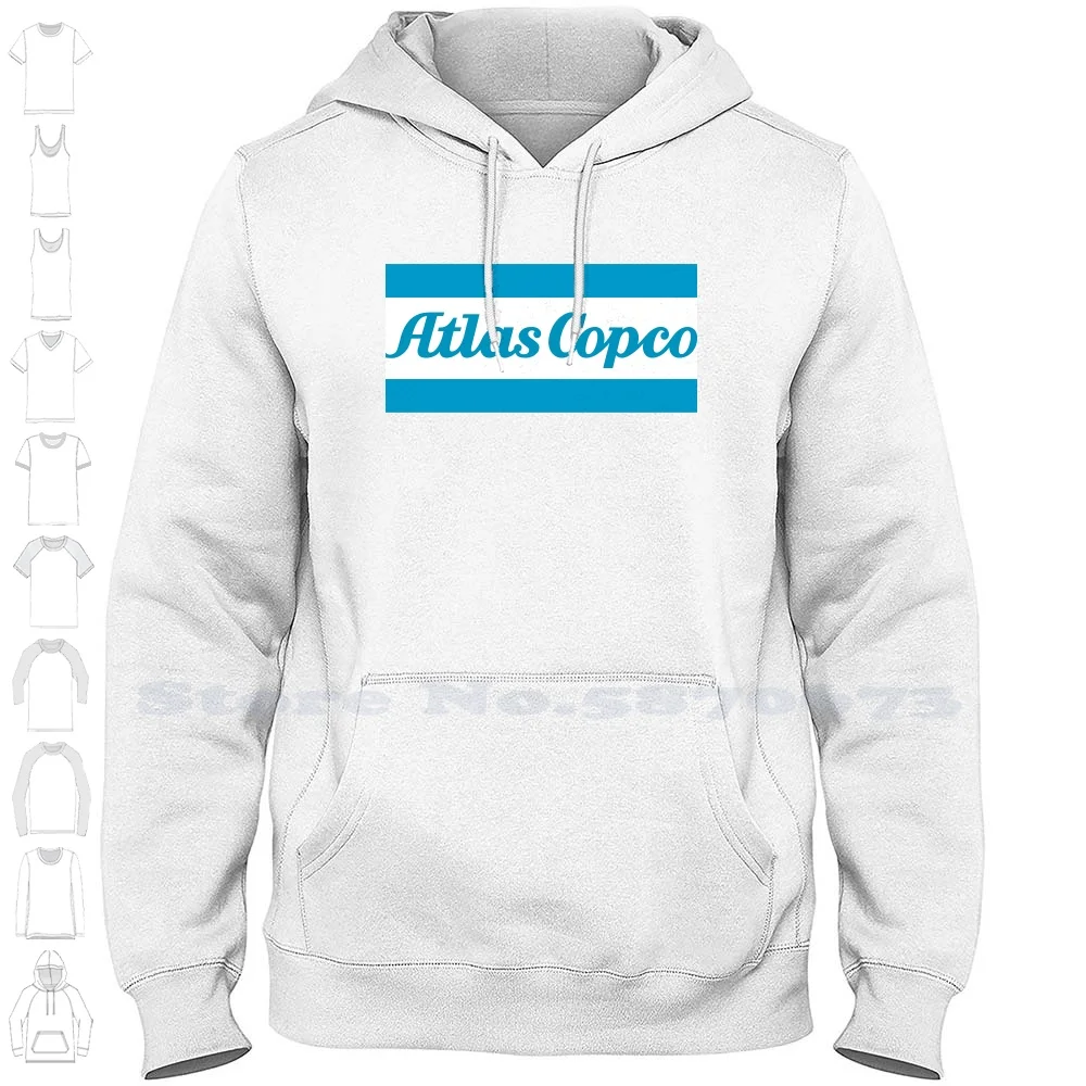 Atlas Copco Logo Casual Clothing Sweatshirt 100% Cotton Graphic Hoodie