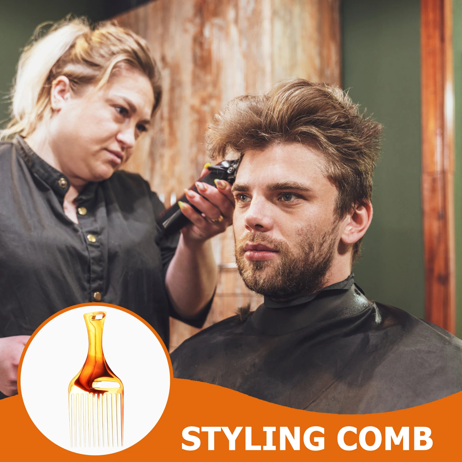 

3Pcs Oil Head Comb Unbreakable Durable Smooth Styling Barber Combs for Men Hairdressing Tools No Pulling Travel Set