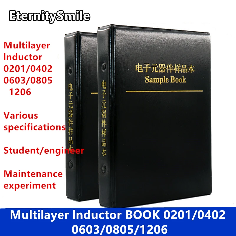 

SMD Multilayer Ceramic Inductor Kit 0201 0402 0603 0805 1206 Chip Inductance Assorted Kit Sample Book