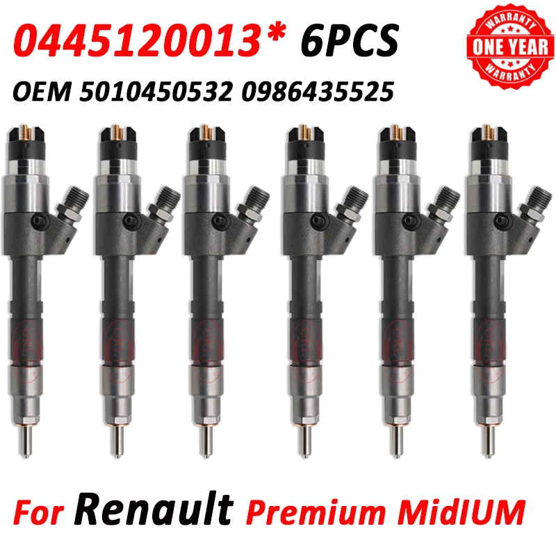 6pcs 0445120013 5010450532 Injector Nozzle 0 445 120 013 for Renault Premiun Midlum Distribution/Lander DC16AF DC16AE