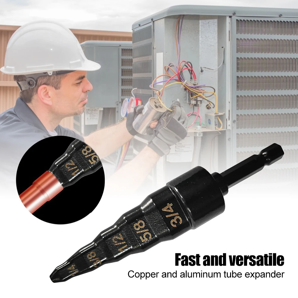 5 in 1 Air Conditioner Copper Pipe Expander Swage Tube Expander HVAC Repair Tool Power Tool Parts 1/4