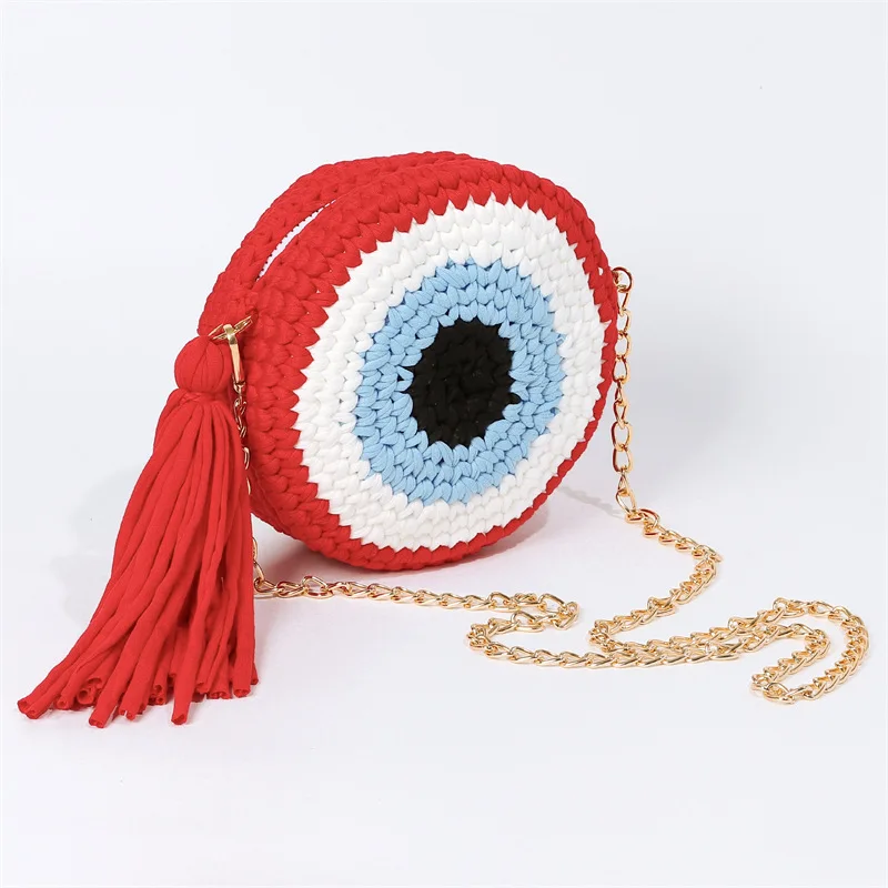 천 라인 짠 가방 대용량 큰 눈 괴물 레저 휴가 해변 가방 비스듬한 스팬 쉘 가방