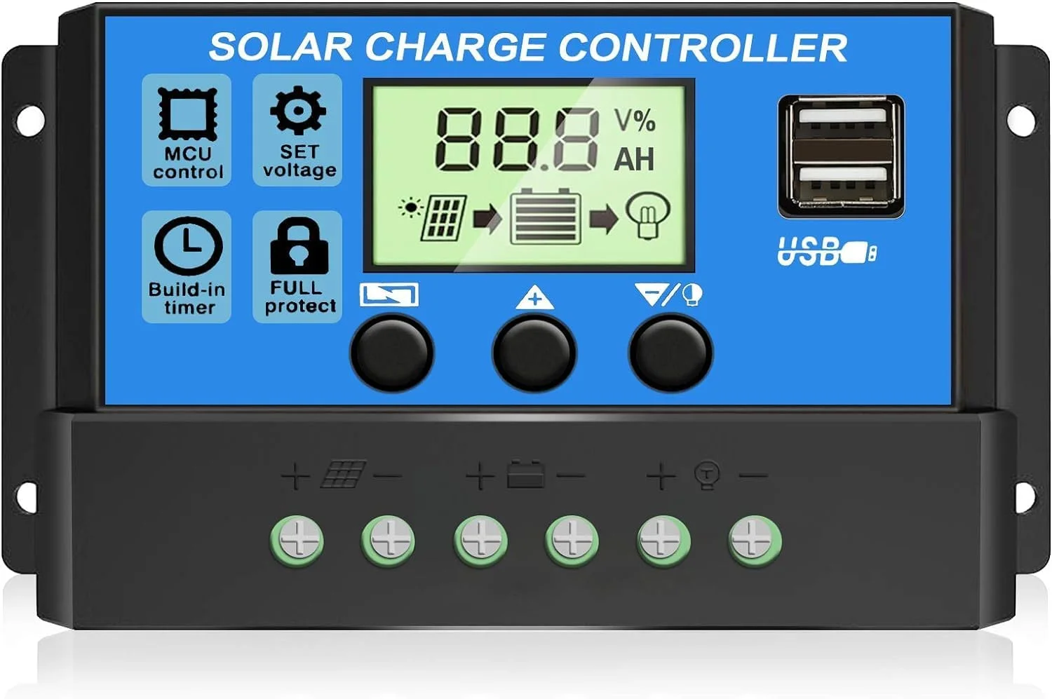 Pwm Charge Controller - 30A 12V 24V PWM Solar Charge