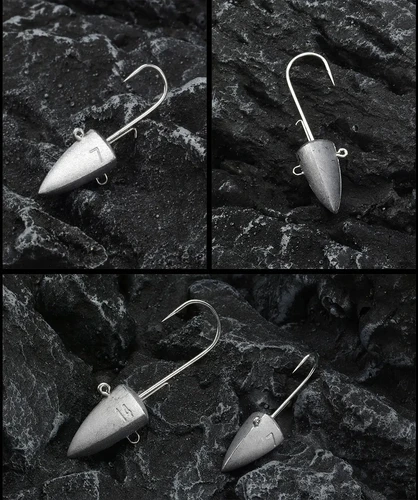 Imagen 2 del producto 10 Uds. Anzuelos de dardo Jighead 3,5g 5g 7g 10g 14g 21g 28g anzuelo de señuelo de pesca de gusano señuelo suave cabeza de plantilla cebo Artificial aparejos de pesca