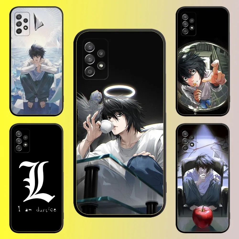 L Lawliet D-Death N-NoteS Phone Case For Samsung Galaxy A13,A21s,A22,A31,A32,A52,A53,A71,A80,A91 Soft Black Shell