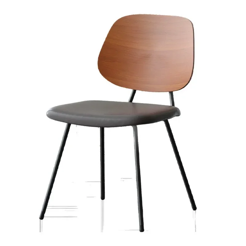 

Household solid wood leisure backrest stool small apartment restaurant snack bar soft bag dining table