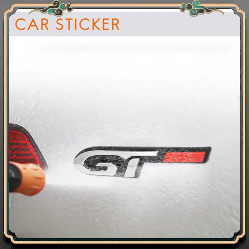 

2 шт. крутая 3D наклейка в стиле автомобиля Gt дизайн запасные части аксессуары для модной наклейки на дверь автомобиля