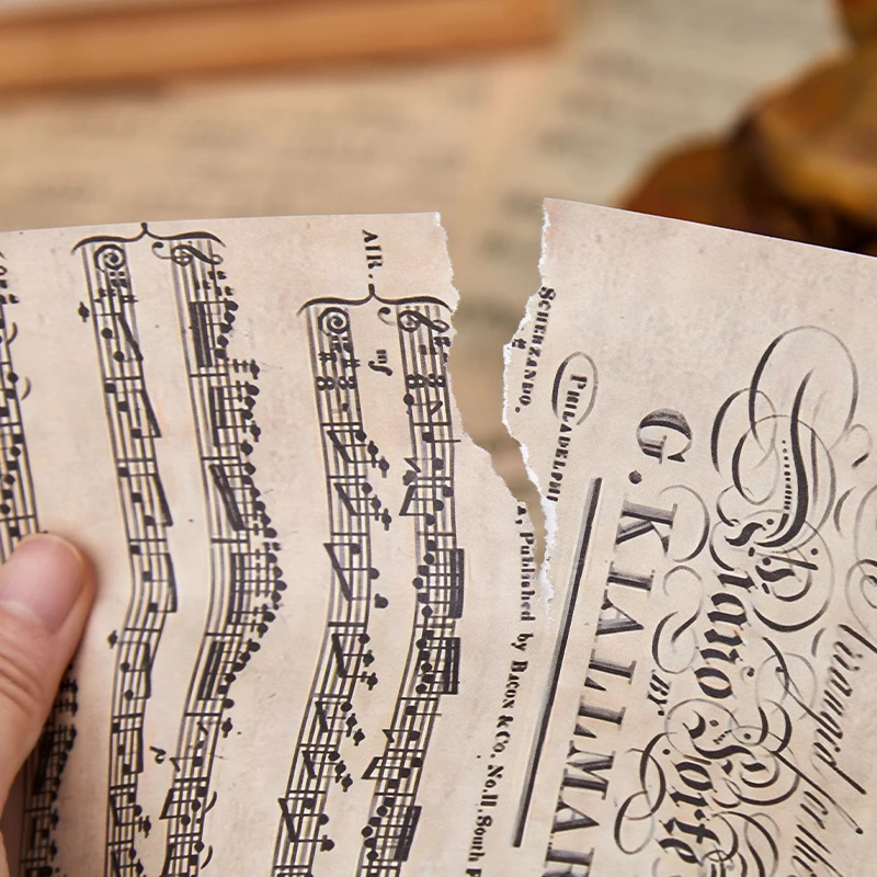 24 قطعة من سلسلة الطباعة العتيقة، مادة ورقية لسكرابوكينغ مثالية للمجلات الكولاجية، لوازم يدوية يدوية الصنع