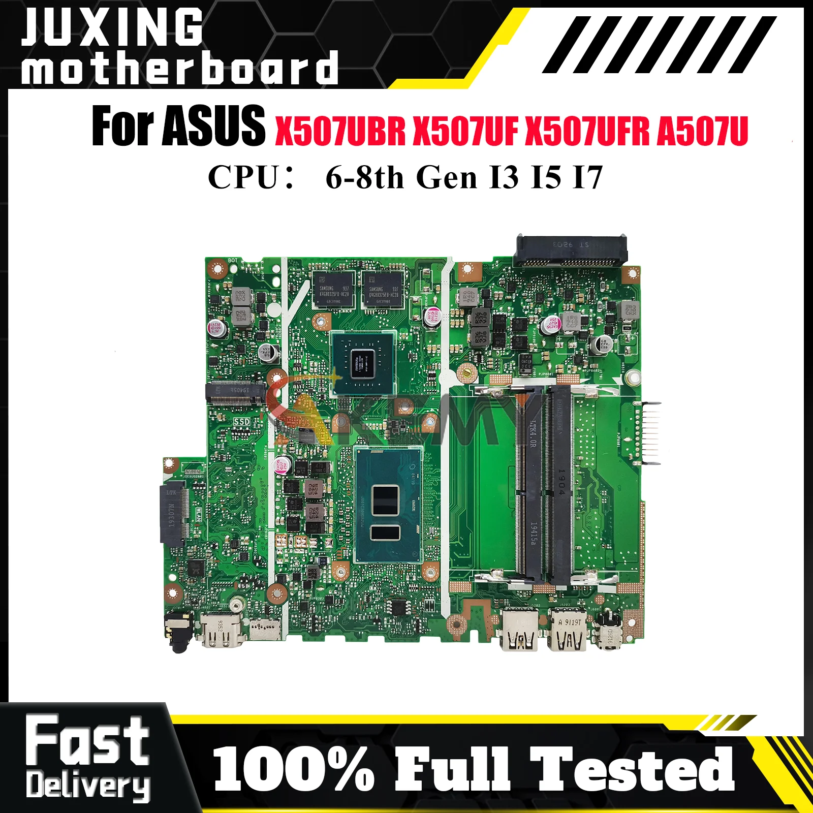 

X507UBR Laptop Motherboard For ASUS X507UBR X507UFR Y5000U F507U R507U X507UF X507U X507UB X507UAR A507U Mainboard I3 I5 I7 CPU