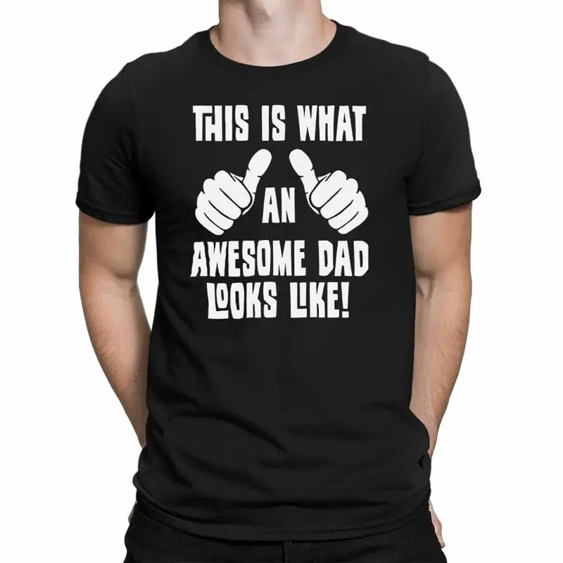 

Мужская футболка Awesome Dad, экологически чистая рождественская футболка Daddy Father