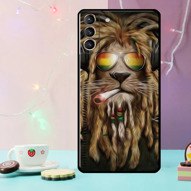 Rasta Lion Case For Samsung Galaxy S23 Ultra S22 S24 Plus Note 10 20 S8 S9 S10 S21 FE S20 FE Cover