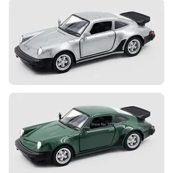 1:36 Alloy Porsche 911 Turbo 1978 Cars Miniature Models Toys Rubber Tires 2 Doors Opened Vehicle Model for Kids Collection Gifts