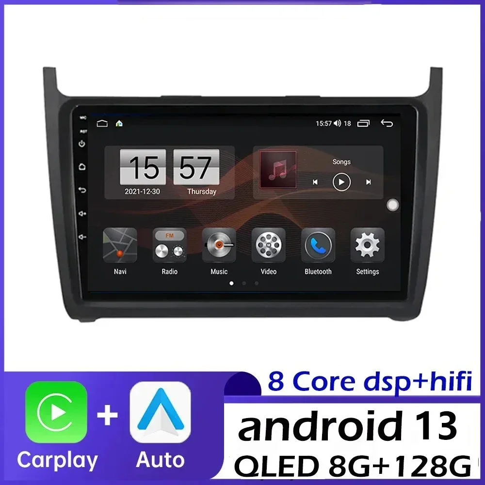 Radio de coche de 4GB + 64GB para Volkswagen VW polo 5 sedan 2008 - 2020 reproductor Multimedia 2 Din inalámbrico Carplay estéreo GPS DVD unidad principal