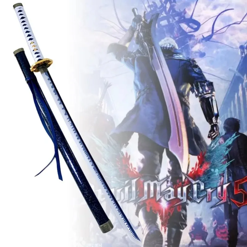 Katana Yamato Anime 104 cm, Réplique de l'épée de Vergil de Devil May Cry 5, Réplique de l'épée Yamato, Lame de taille réelle, Katana Japonais, Sabre de Samouraï, Cadeau
