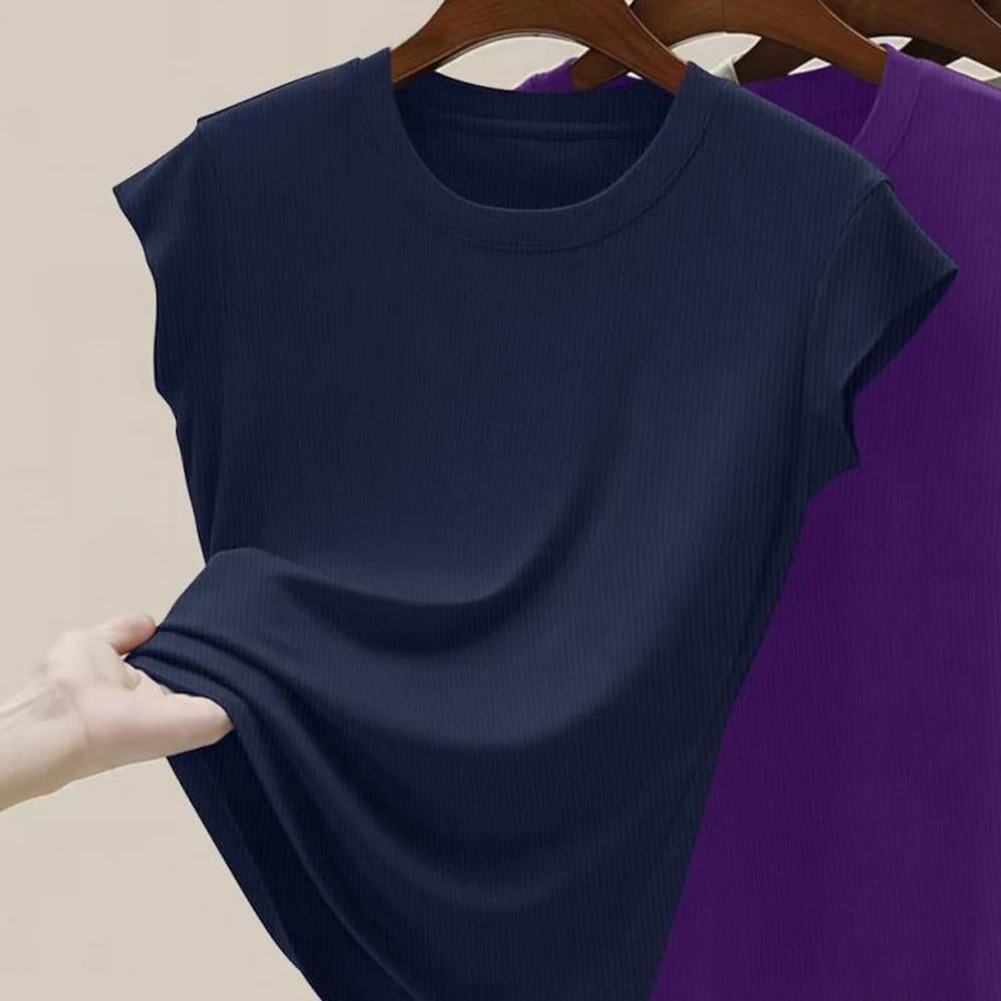 Plus Size Women Casual Tee for top Short Sleeve Solid Color for slim Fit O Neck Pullover T Shirt Regular Length Four Seasons
