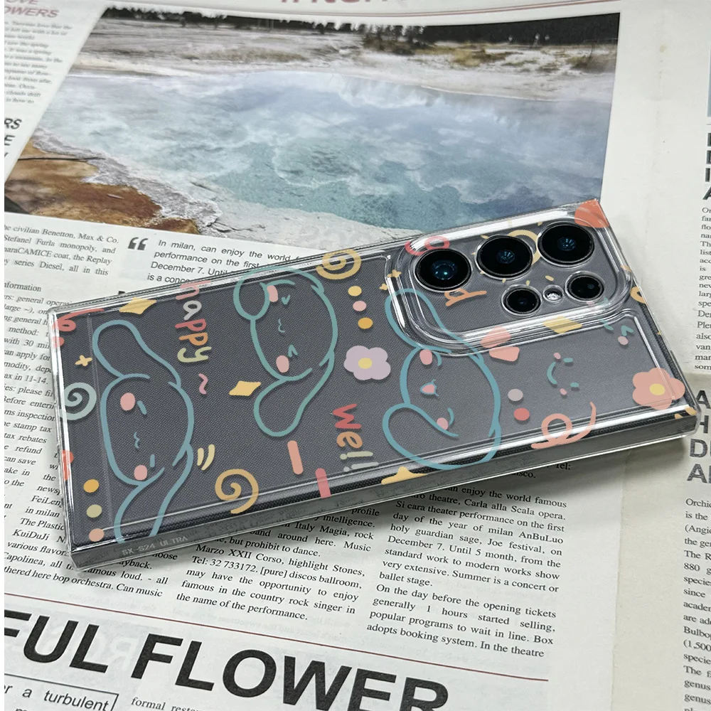 Flower Puppy Universal Style Soft Shell For Samsung S25 S24 Plus A55 A35 A15 A25 5G Case Funda Bumber Coque Shell Cover