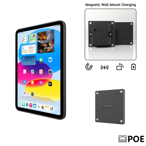 Zilvex POE Power Magnetiskt Väggfäste med Laddningsfodral för iPad Pro Mini Air 12.9 11 8.3 tum 18W Snabbladdning Stark 10 best sales iPad väggfäste med strömförsörjning - №2