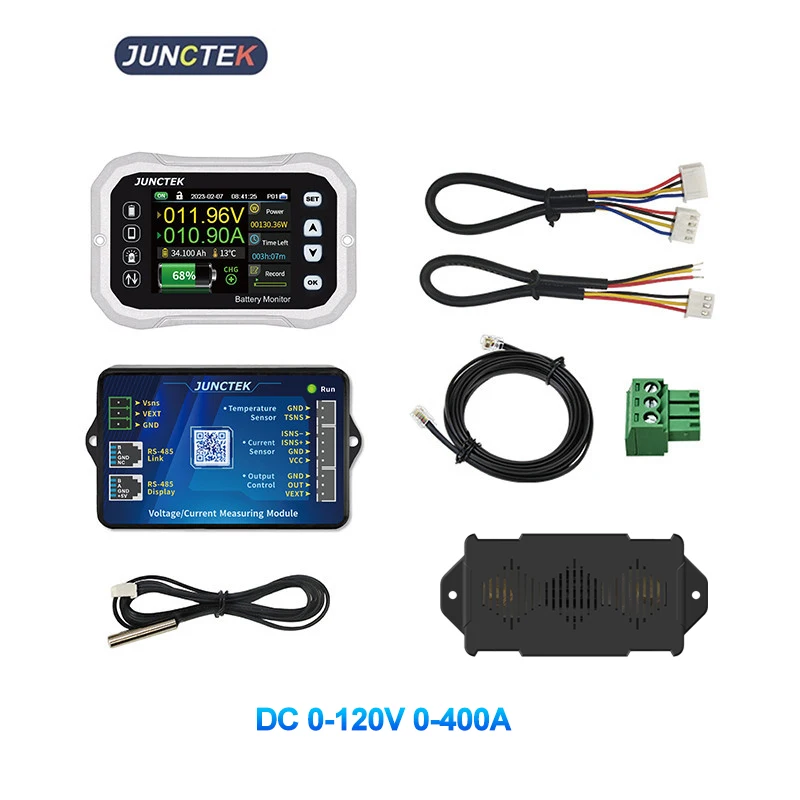 Bluetooth Battery Monitor KH140F DC 0-120V 0-400A  Voltage Current Tester Capacity Indicator RV Battery VA Coulomb Meter