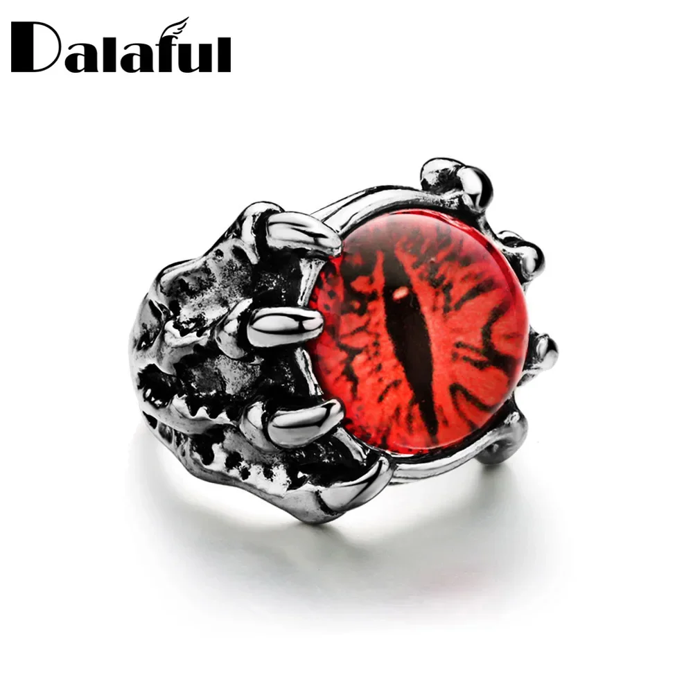 Creative Demon Eye Rings Dragon Claw Skull Punk for Women Men Personality Opening Adjustable Size Jewelry Gifts J030