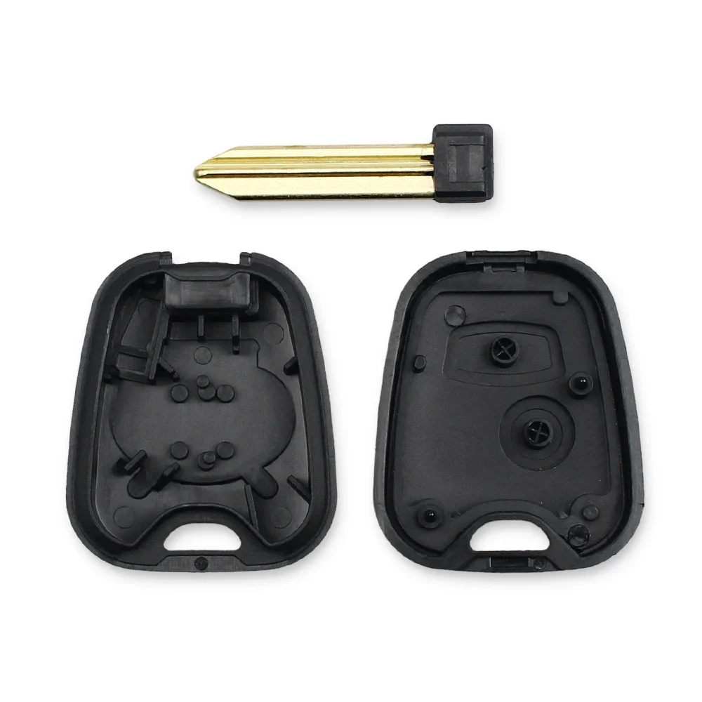 KEYYOU 2 Button Remote Key Fob Car Key Case for Citroen C1 C2 C3 Saxo /Xsara /Picasso /Berlingo Uncut Blade Car Key Shell