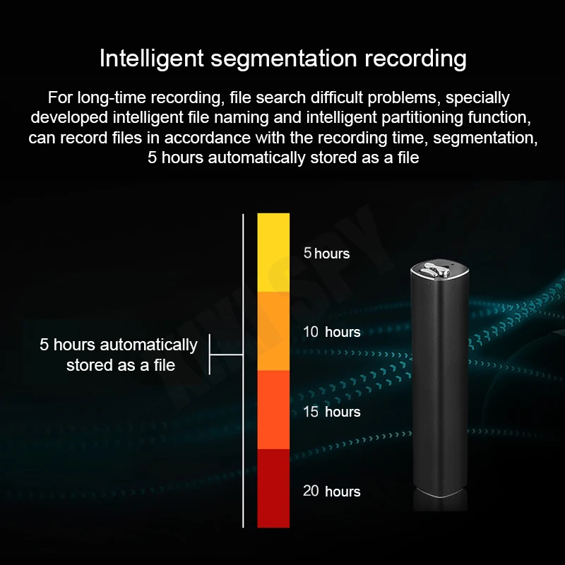 

Voice Activated Recorder Built-in Magnet Small 600 Hours Time Digital Audio Recording Device Sound Dictaphone STTWUNAKE