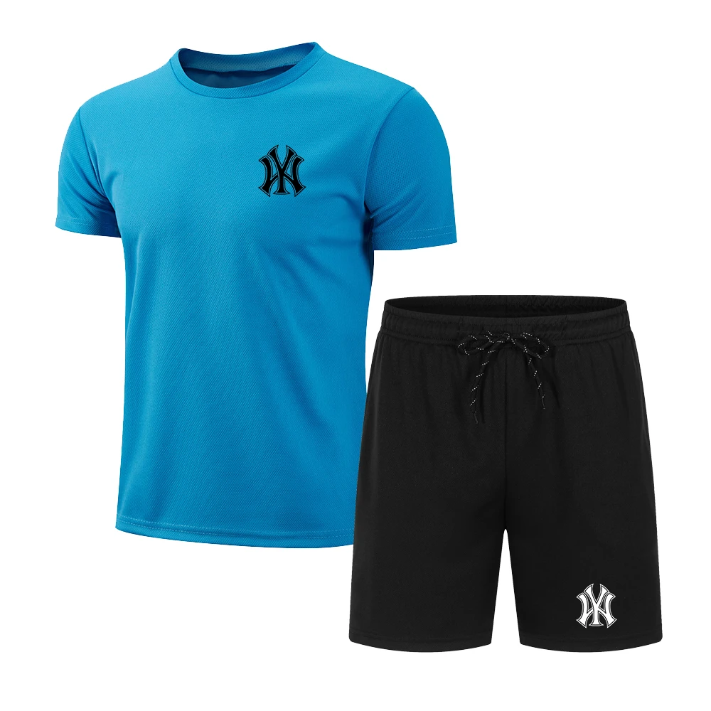 2024 Zomer Mode Heren Trainingspak T-Shirt Short Set Vrije Tijd Korte Mouwen Set Jogging Gym Pak Merk Kleding