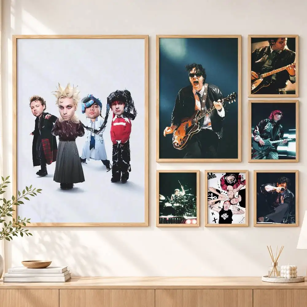 S-5SOS Band 5 S-Seconds of Summer Custom HD Waterproof Self Adhesive Wall Art Poster
