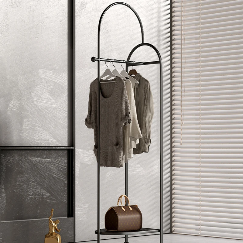 Floor Garment Coat Rack Stand Clothes Rail Boutique Gold Clothing Rack Free Standing Porte Manteau Hallway Furniture WWH25XP