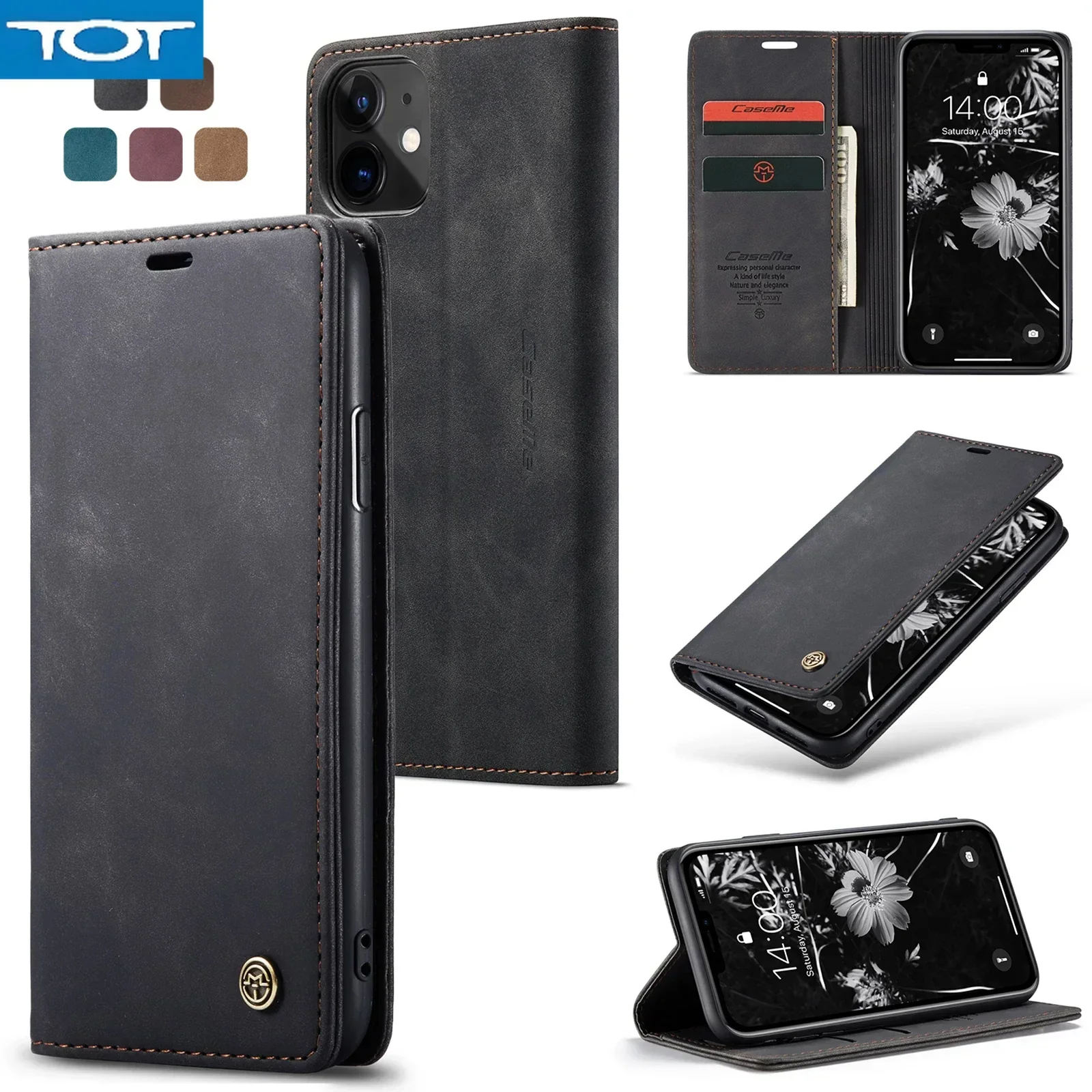 

Кожаный чехол для iPhone 11, роскошный магнитный чехол для iPhone 12 11 Pro Max Plus Mini SE2 SE3, противоударный чехол-книжка-бумажник для телефона