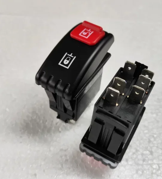 

Excavator Agricultural Machinery Tractor RV Hydraulic Lock Switch Rocker Ship Type Unipolar Self-locking Switch Fast delivery