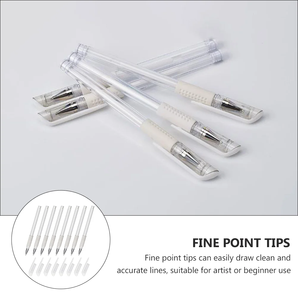 8 Pcs Suite Skin Positioning Pen Makeup Kit Hand Tools Shop Marker Marking Plastic Point Tattooing