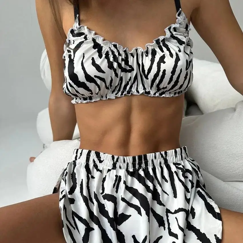 

Printed Csole Underwear Pajama Set Men's Home Clothes Comfortable Spwear Autumn Season Faionable Innerwear