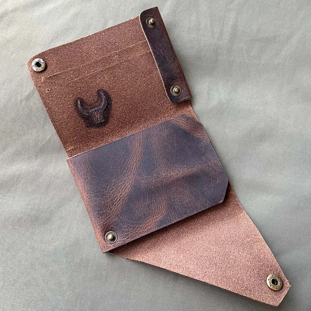 Handmade Minimalist Wallet From Crazy Horse craft Credit Card Holder Wallet Designer Minimalist Card Case