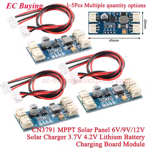 CN3791 MPPT Solar Panel 6V/9V/12V 2A 1 Cell Lithium Battery Charger Charging Board 3.7V 4.2V DC-DC Regulator Controller Module