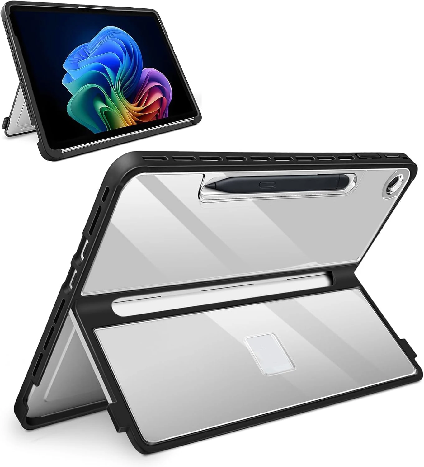 

Противоударный чехол-фолио для Microsoft Surface Pro 12 дюймов 1-го поколения (2025) с прозрачной задней панелью