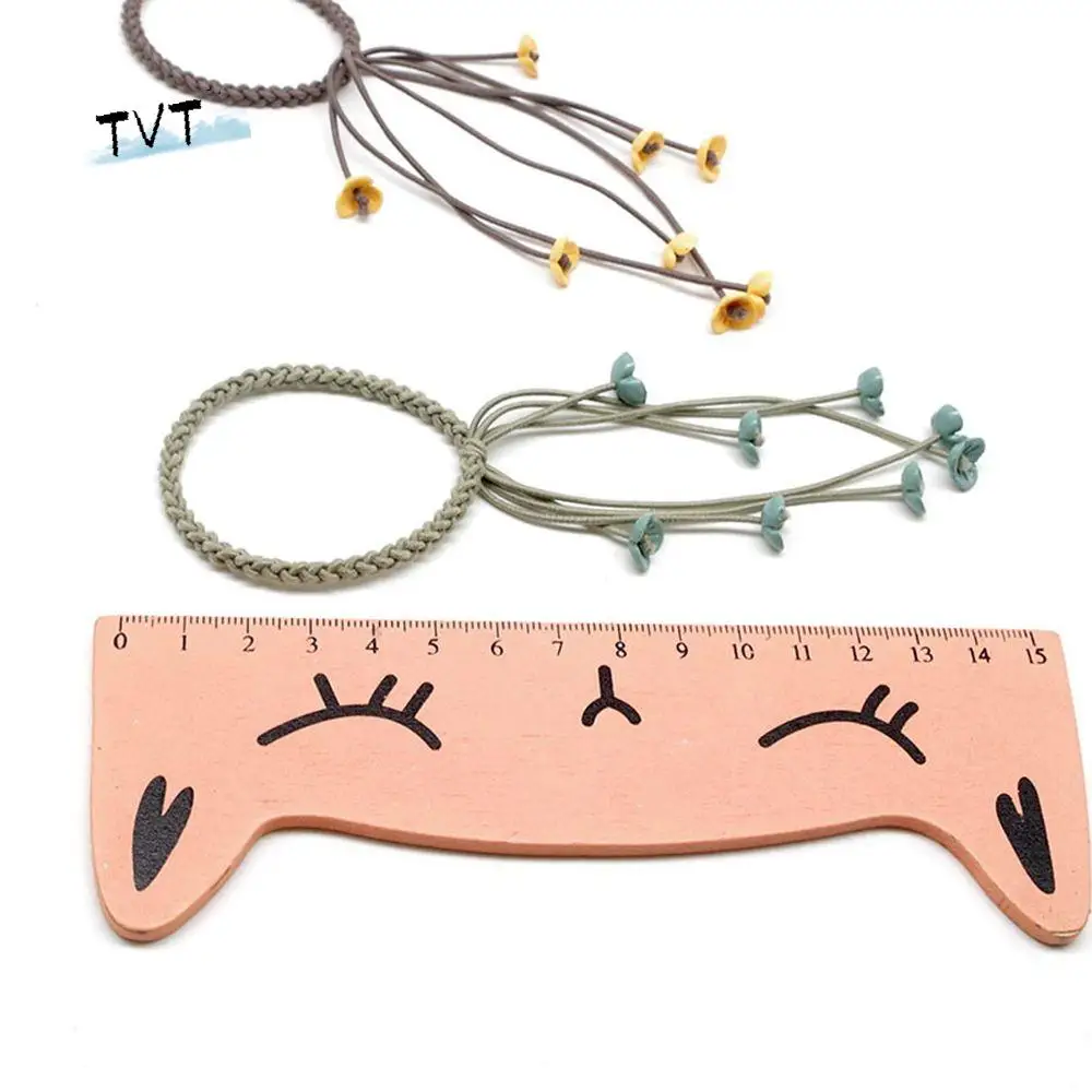 

Cute Handmade Ribbon Flower Women Elastic Hair Accessories Hair Ties Rubber Band Hair Ropes