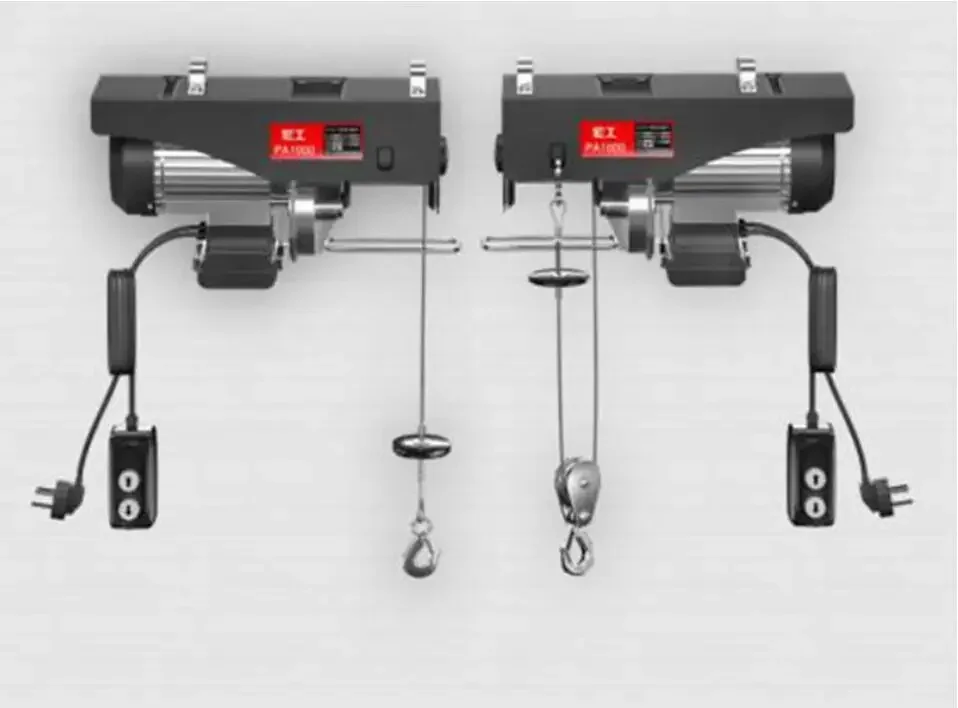 PA600 Mini Electric Hoist 300–600KG 220V Wire Rope Lifting Hoisting Machine Electric Winch Lifter