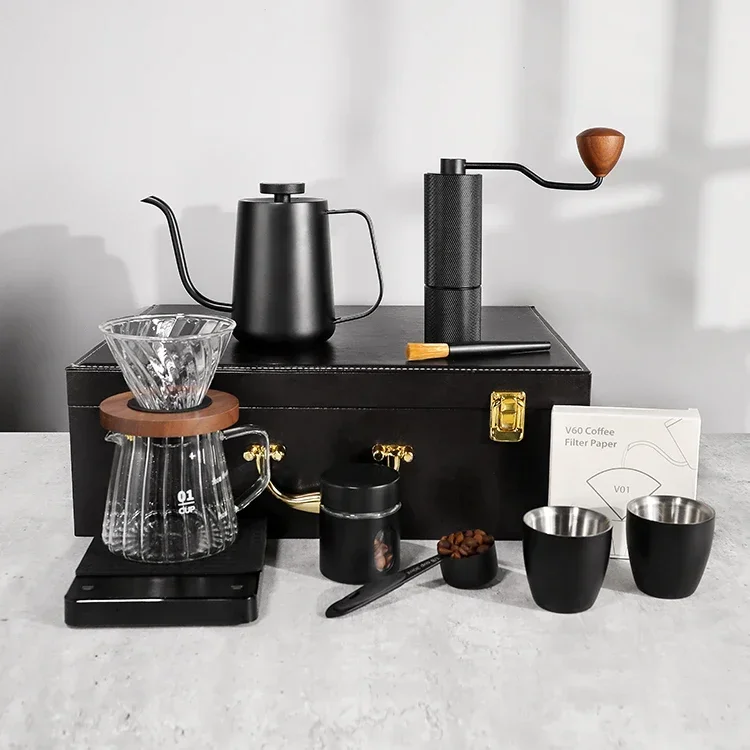 Hot selling All in 1 Pour Over Hand Drip Coffee Maker Gift Set Portable Travel Coffee Tools Pour Over Coffee Set