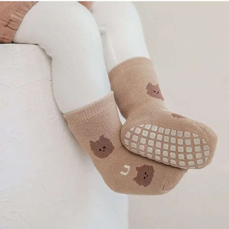 5 Paar Babysocken für Kleinkinder, rutschfest, für Kinder, Cartoon-Bodensocken, Innenboden, warmer Schlauch, Zubehör, 0–5 Jahre, Weihnachtsgeschenk – Detail 8