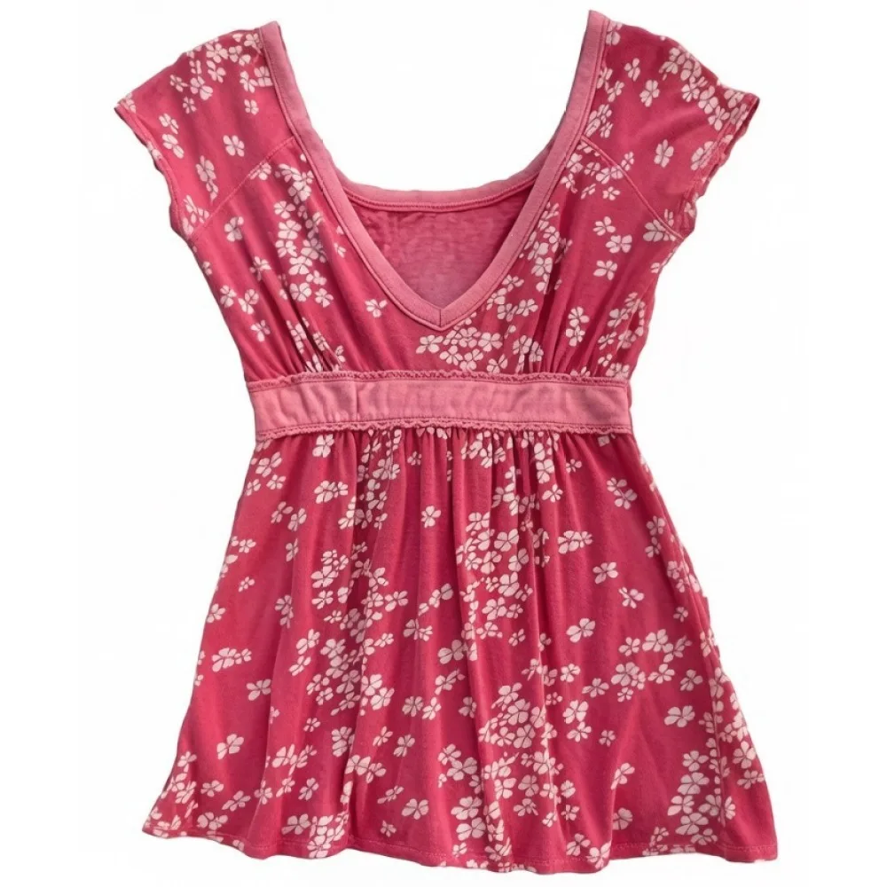 Women Floral Short Dress Deep V‑Neck Cap Sleeve Empire Waist Summer Boho Casual Mini Sundress