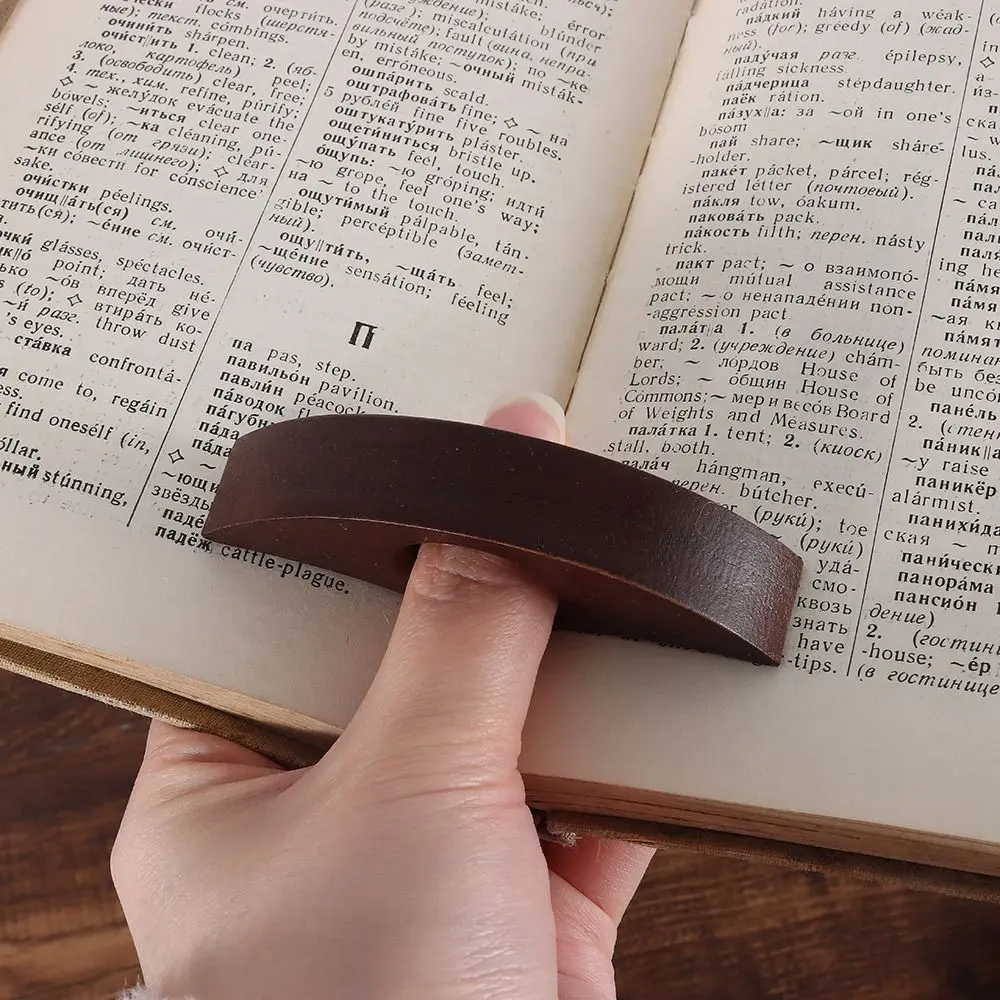 Wooden Bookmarks Ring Page Turning Fixed Thumb Bookmark One Hand Reading Fast Reading Aids Tools Thumb Book Holder School Office