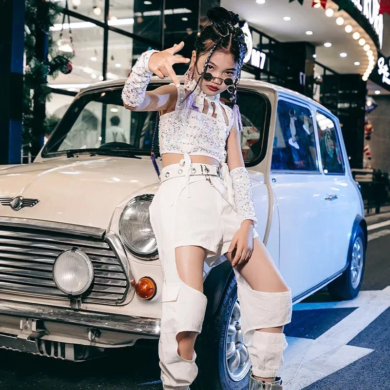 

ss23Children's performance clothing, jazz , girl's walk show, fashionable street dance, hip-hop set, trendy and cool