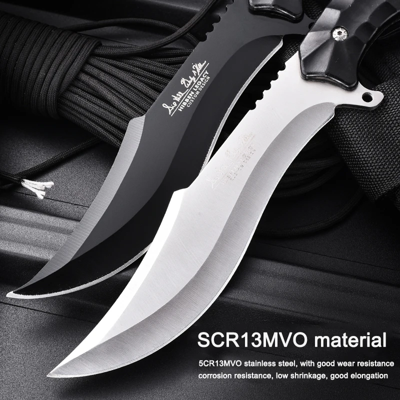 Outdoor Camping Style Portable Knife, Outdoor Straight Knife, Outdoor Knife, High Hardness Stainless Steel Camping Style Knife