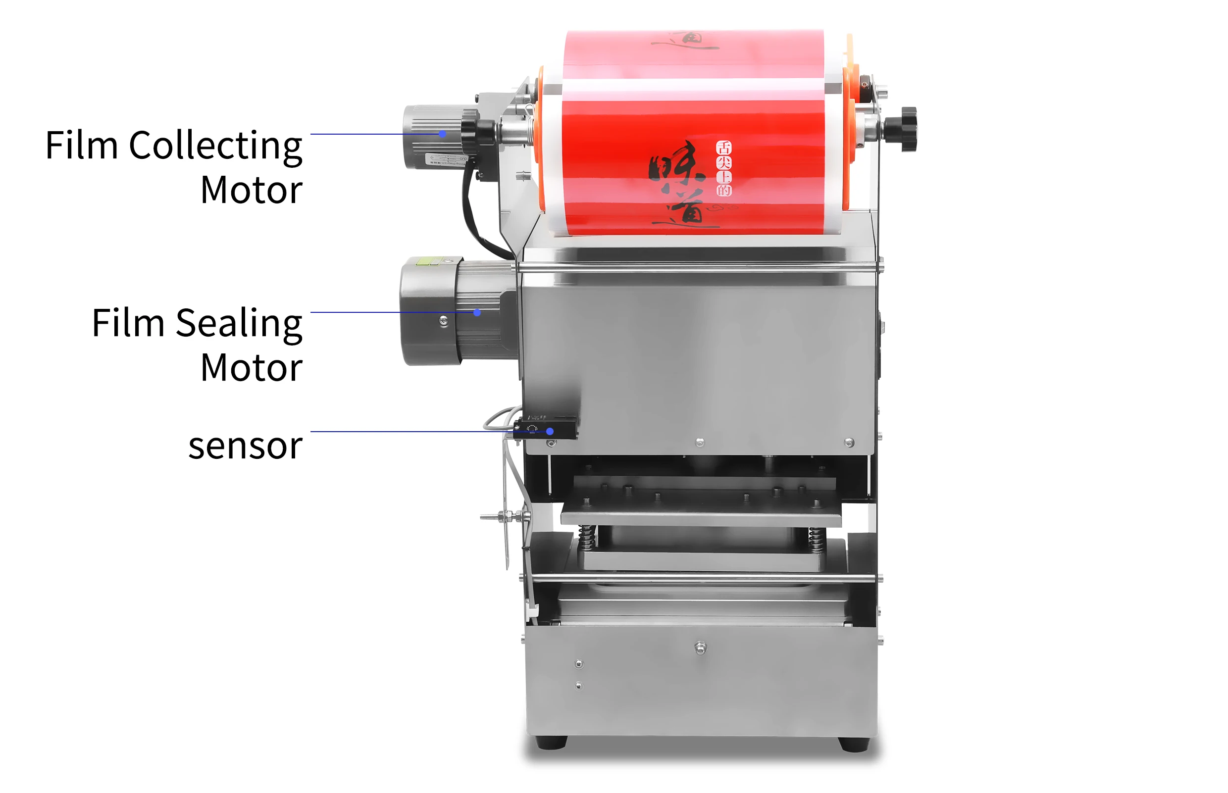 Semi-Automatic Beverage Meals Food Tray Sealing Machine Desktop Electric Heat Sealing Packaging for Plastic Film Foil Paper