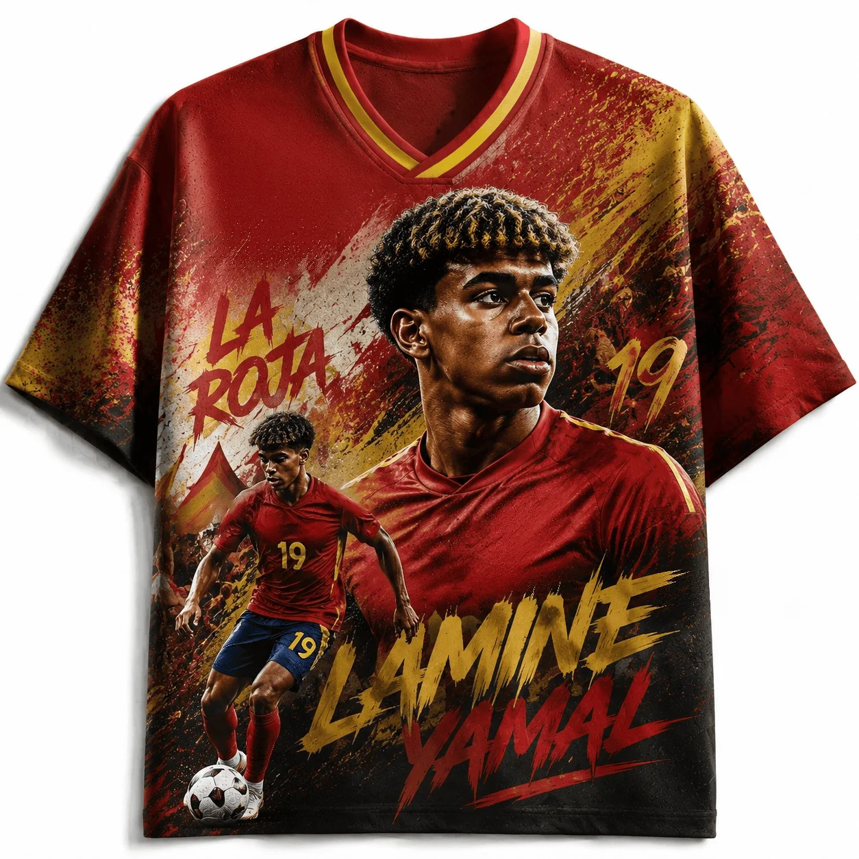 2026 Spanisches Sommer-Trikot Sonderedition Atmungsaktives, lockeres T-Shirt für Herren und Damen als Fan-Geschenk
