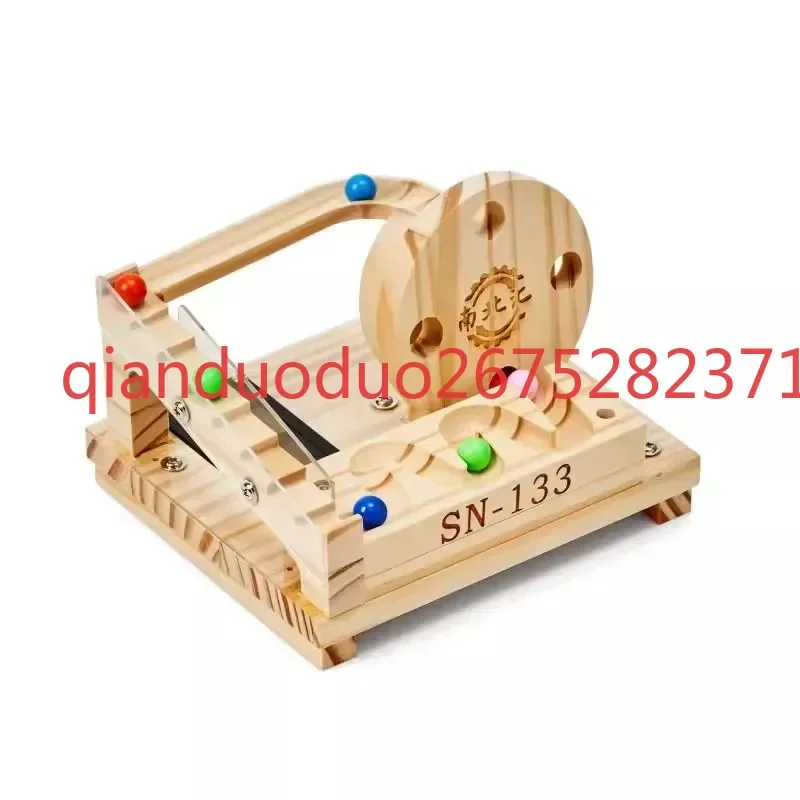 Solid wood assembly model educational building block toy scientific small experiment handmade electric ball building block gift