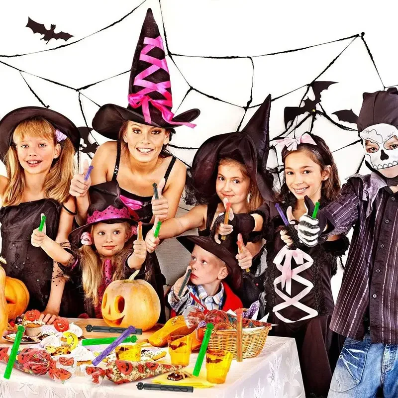10/20pcs Halloween Pumpkin Bubble Wands Soap Bottle Tube Halloween Party Gifts for Kids 2025 Horror Halloween Party Supplies