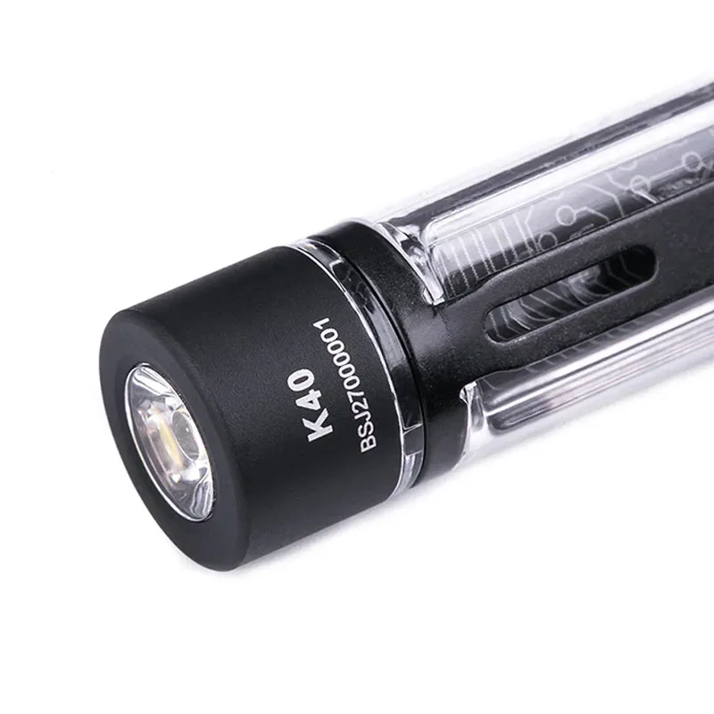 Nextorch K40 멀티 광원 키체인 손전등, 700 루멘, 화이트, 레드, 블루, UV LED, 6 가지 조명 모드, C 타입 충전식