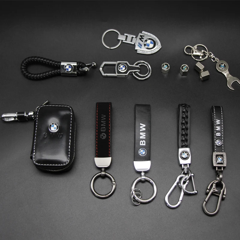 3D Metal/Leather Car Styling Keychain Key Chain Rings Accessories For BMW M M3 M5 M6 X3 E46 E90 E39 F10 F20 F30 G20 E60 E36 E34